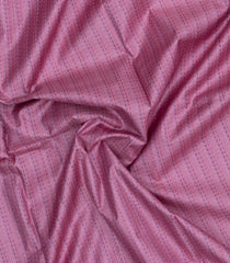 Pink Woven Tussar Silk Saree With Dotted Stripes-TU3484