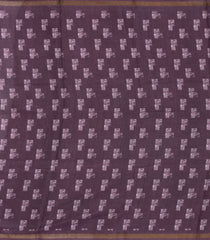Lilac Printed Art Linen Saree With Zari Border-BL6029