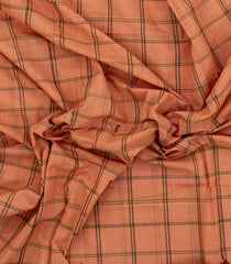 Peach Woven Kadappa Cotton Saree With Checks-KN0749