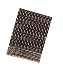 Black Woven Cotton Saree With Printed Kalamkari Motifs-KAL1141