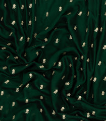 Dark Green Woven Synthetic Blended Saree With Embroidered Motifs-EN2051