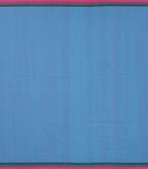 Steel Blue Woven Bengal Cotton Saree With Contrast Border-BG1863