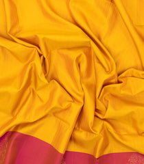 Yellow Handloom Soft Silk Saree With Dotted Stripes-SO4552