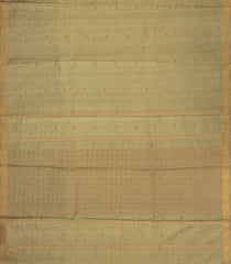 Shadow Green Woven Tussar Silk Saree With Mango Motifs & Zari Border-TU3526