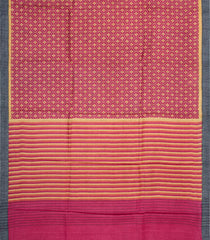 Peach Printed Pure Silk Saree With Floral Motifs-PS0779