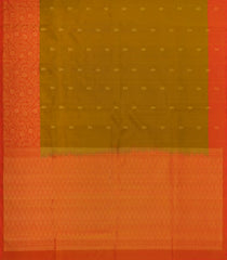 Oil Mustard Handloom Soft Silk Saree With Floral Buttas-SO4584