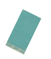 Turquoise Woven Blended Satin Tissue Saree With Embroidered Stone Work-BL4868