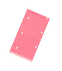 Peach Handloom Bengal Cotton Saree With Floral Buttas-BG1677