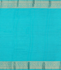 Navy Blue Woven Blended Viscose Saree With Zari Checks-BL6080