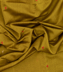 Oil Mustard Handloom Maheswari Silk Cotton Saree With Buttas-SC4151