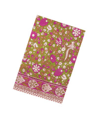 Olive Green Printed Kalamkari Cotton Saree-KAL1254