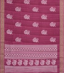 Dusty Pink Printed Synthetics Dola Zari Lining With Jacquard Zari Border-BL5183
