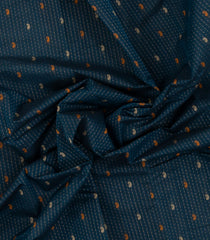 Navy Blue Woven Rasipuram Cotton Sari With Stripes-RA2631