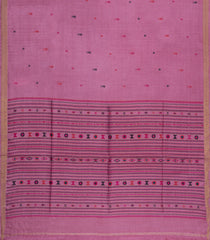 Pink Woven Tussar Silk Saree With Tribal Motifs-TU3499