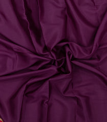 Dark Maroon Woven Mysore Silk Saree With Contrast Zari Border-MS3804