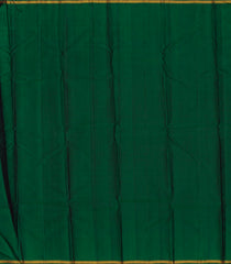 Bottle Green Handloom Kanchipuram Silk Saree With Diagonal Floral Motifs-KA12705