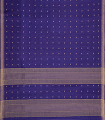 Violet Woven Tussar Silk Saree With Floral Motifs & Contrast Border-TU3548