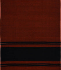Maroon Woven Bengal Cotton Saree With Selvage Border-BG1861