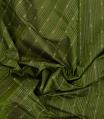 Green Woven Rasipuram Cotton Sari With Stripes-RA2625