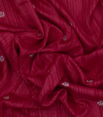 Magenta Printed Synthetics Dola Zari Lining With Jacquard Zari Border-BL5173