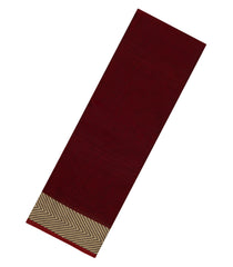 Crimson Woven Chirala Cotton Saree With Chevron Border-CR1441