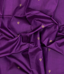 Purple Woven Tussar Silk Saree With Floral Motifs-TU3272