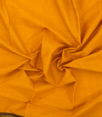 Mustard Woven Chettinad Cotton Saree With Contrast Border-CN1905