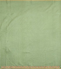 Cardamom Green Embroidered Tussar Silk Saree With Meena Floral Embroidery-TU3722
