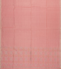 Peach Handloom Organza Silk Saree With Checks-SO4764