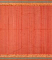 Black Handloom Korvai Kanchi Cotton Saree With Contrast Temple Border-KC1587