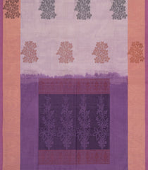 Lavender Handloom Village Cotton Saree With Buttas-VC1638