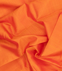 Orange Handloom Kanchipuram Silk Saree With Dotted Zari Stripes-KA15680