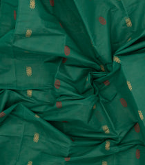 Green Woven Rasipuram Cotton Saree With Meena Buttas-RA2574