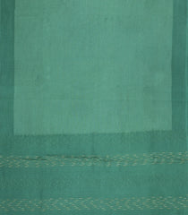 Sea Green Printed Tussar Silk Saree With Stripes-TU3370