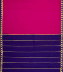 Magenta Woven Mysore Silk Saree With Contrast Zari Border-MS3863