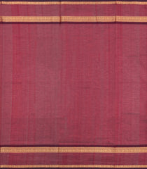 Crimson Handloom Silk Cotton Saree With Zari Checks-SC4369