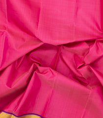 Dark Peach Handloom Kanchipuram Silk Saree With Purple Border-KA14004