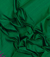 Green Woven Tussar Silk Saree With Contrast Temple Border-TU3253