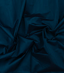 Teal Handloom Silk Cotton Saree With Contrast Zari Border-SC4997