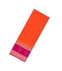 Orange Woven Art Crepe Saree With Stone Work & Contrast Border-BL5139