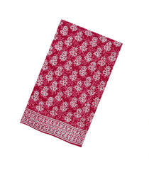 Peach Printed Jaipur Cotton Saree With Floral Motifs-JC1625