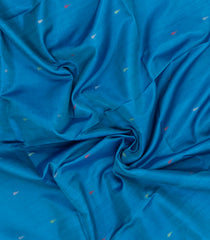 Cyan Handloom Uppada Silk Saree With Meena Floral Motifs-UP0427
