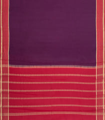 Dark Maroon Woven Mysore Silk Saree With Contrast Zari Border-MS3804