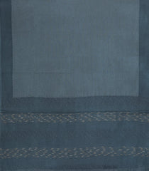 Dark Grey Printed Tussar Silk Saree With Stripes-TU3373