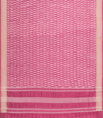 Bubblegum Pink Printed Chanderi Cotton Saree With Floral Motifs-CC1442