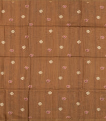 Beige Printed Synthetic Tussar Silk Saree With Contrast Border-SY0107