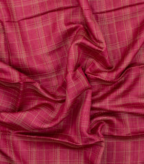 Pink Printed Tussar Silk Saree With Checks & Printed Pallu-TU3674