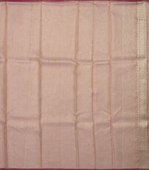 Light Peach Banarasi Tissue Silk Saree With Mango Vine Motifs