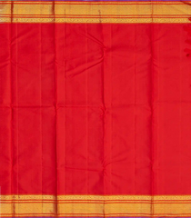 Off White Handloom Korvai Kanchipuram Silk Saree With Stripes & Buttas-KA12960