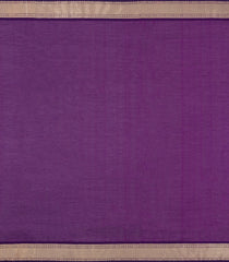 Purple Handloom Soft Silk Cotton Saree With Zari Stripes-SC4307